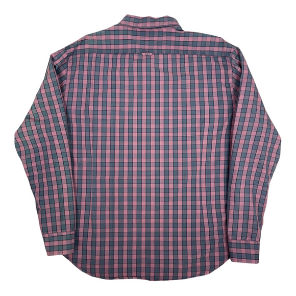 Mens Long Sleeve Button Down Shirt Casual Business Work Purple Blue Size XL - Picture 3 of 5